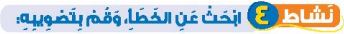 نشاط 4 ابحث عن الخطأ، وقم بتصويبه
